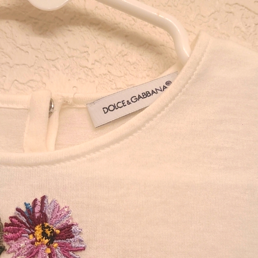 Dolce & Gabbana Kids White Floral Tee